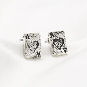 Playing Card Ace Stud Earrings